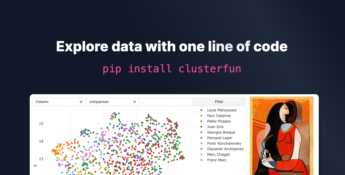 Clusterfun a python plotting library to explore data